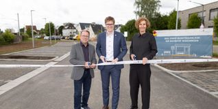 Auf unserem Foto (von links): Maichingens Ortsvorsteher Wolfgang Stierle, Oberbürgermeister Markus Kleemann und Bürgermeisterin Corinna Clemens.